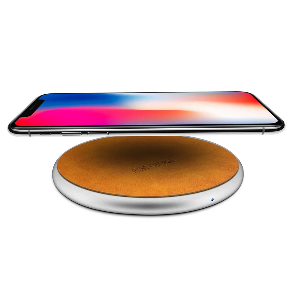 

Mobile Phone Qi Wireless Charger for iPhone X 8 8Plus Leather Wireless Charging Pad for Samsung S8 S7 S6 Edge Note 8