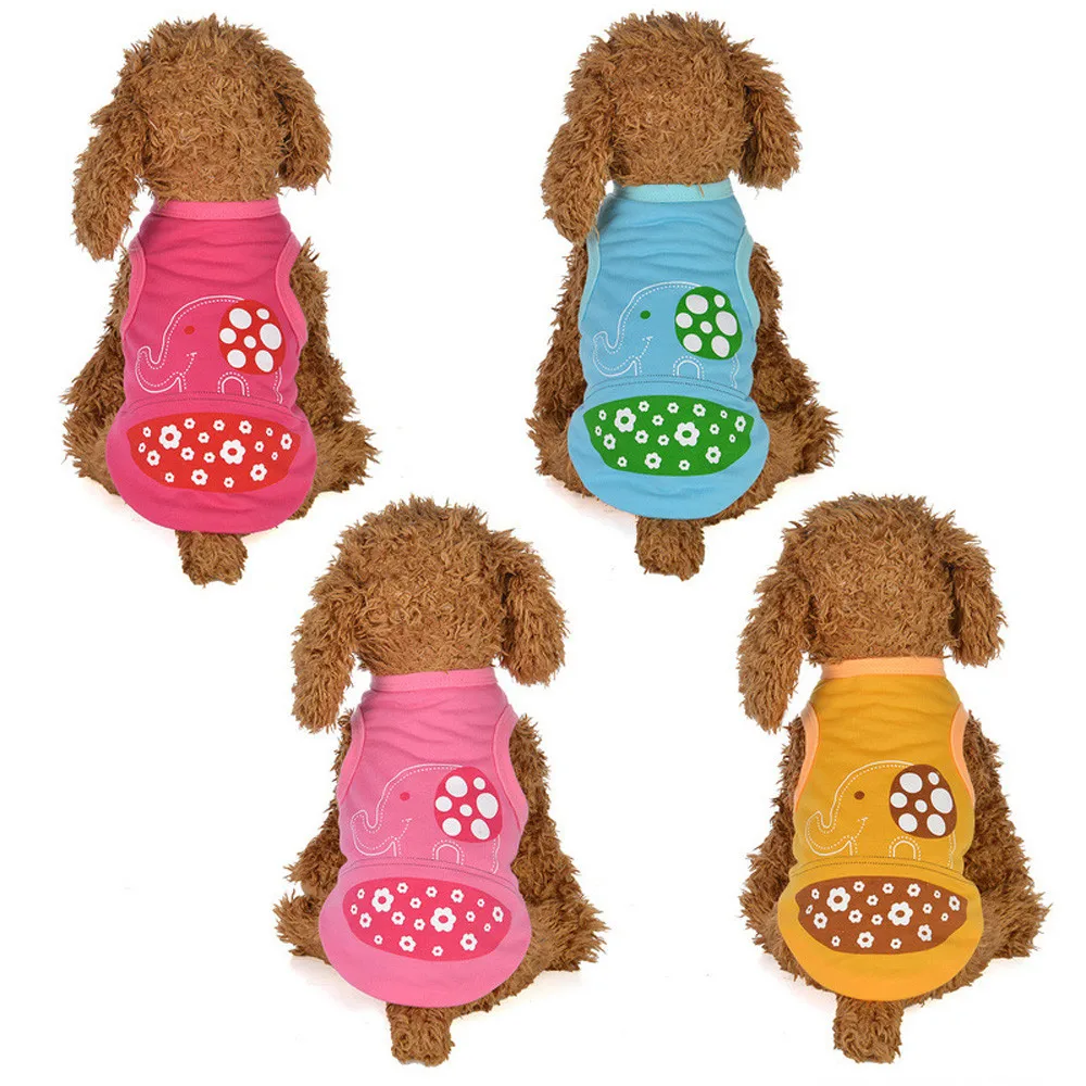

Elephant Spring And Summer Cartoon Vest Dog Costumes Pet Clothes puppy clothing Pet Dog Clothes For Small Dogs