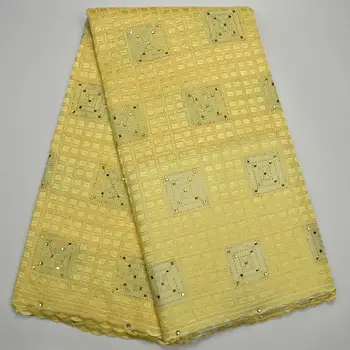 

Latest White African Swiss Voile Lace High Quality Pretty Rhinestones 100% Cotton Swiss Voile Laces For Wedding Dress XX0-12