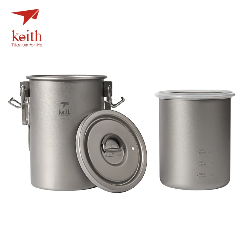 Походный котелок для варки пищи Keith Titanium походная плита со складными ручками
