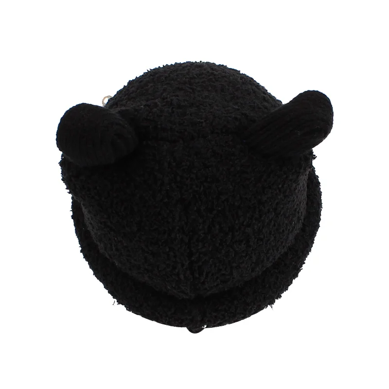 Cat Baby Hat For Girls Newborn Photography Props Cute Soft Children Hat With Ears Cotton Solid Winter Warm Baby Beanie For Girls (6)