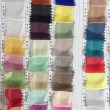 Howmay чистый шелк ткань шифон 5,5 момме 140 см 5" Цветовая Таблица для шарфа платье украшение для шарфа многоцветный на ваш выбор