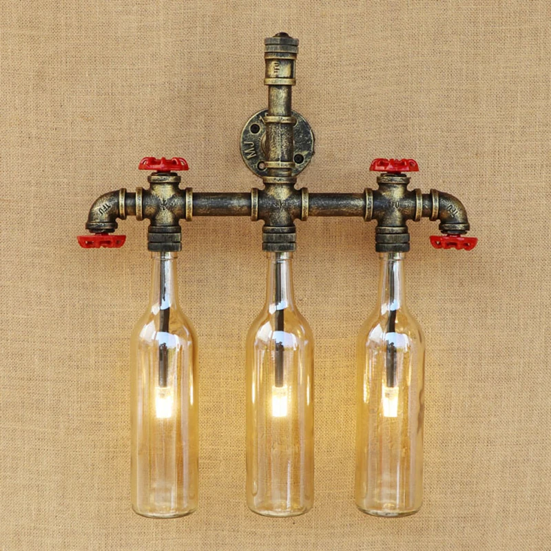 Ретро лампа в стиле стимпанк настенный светильник Ванная комната украшения настенный светильник с G4 стеклянные оттеняющие лампы спальня прикроватный свет фойе исследование 220 v