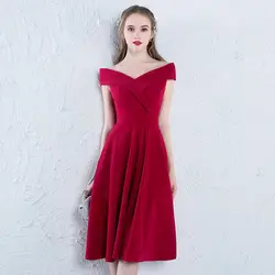 Новое модное красное плечо платье подружки невесты 2019 Длинные Формальные Свадебная вечеринка Выпускные платья robe de soiree vestido de noiva