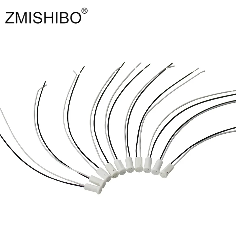 

ZMISHIBO 10PCS 12V/110V/220V Ceramic G4 Lamp Holder G4 Socket Lamp Base 18cm Wire Connector Halogen/LED G4 Lamp Holder