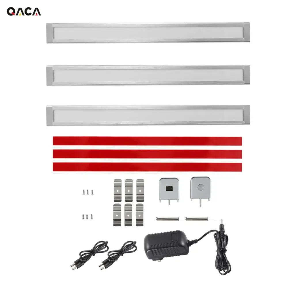 Koop 3 STKS zelfklevende IR Lichaam Sensor Hand wave Sensor SilveAluminum LED Kast Night Verlichting magnetische LED Bar muur Inductie Lamp