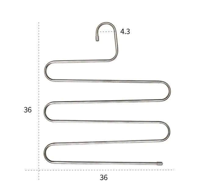 10 шт из нержавеющей стали многофункциональная волшебная s-тип многослойная стойка для брюк - Цвет: 1