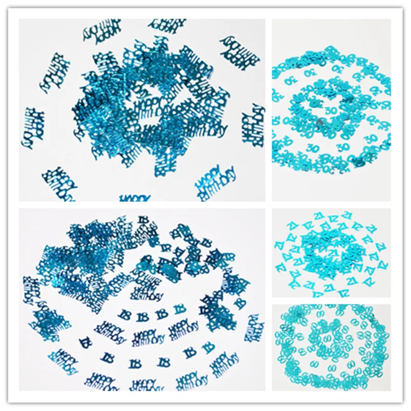 

2400pcs Happy Birthday Confetti Digitals 13 16 18 20 21 30 40 50 60 70 80 Party Table Scatters Sprinkle Decorations