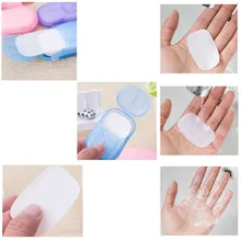 20 шт./пакет одноразовая стиральная ручная бумага для ванной ароматическое кусковое листовое коробка для вспенивания бумажное мыло для наружного дома путешествия TSLM2