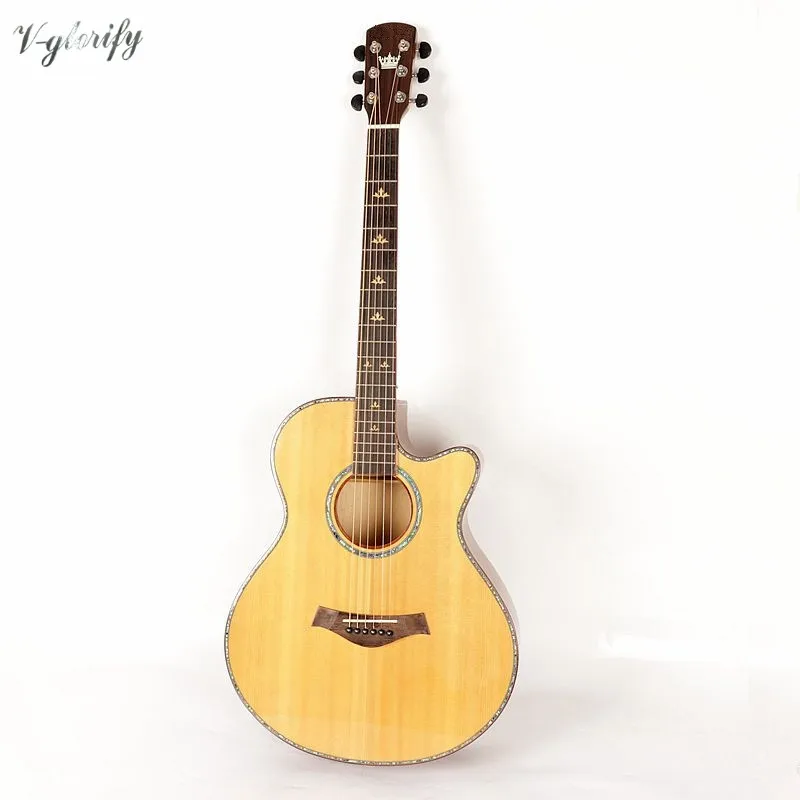 

Celluloid wrap 40 inch spruce single acoustic guitar free shipping