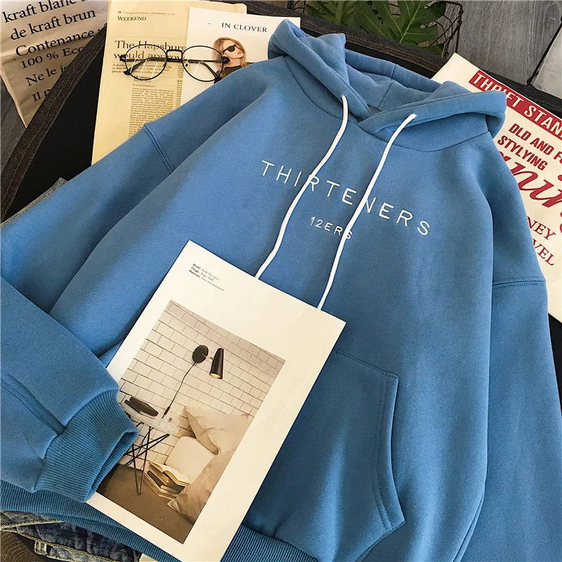 Inverno Roupas Femininas Manga Comprida Impressão Carta Harajuku Blackpink Hoodies Moletom Moda Bolso Senhora Pulôver Feminino 5 Inverno roupas femininas manga comprida impressão carta