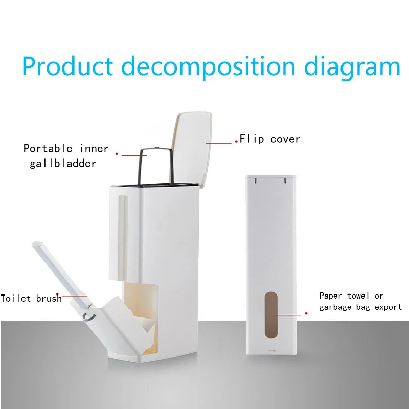 Многофункциональный мусорный бак, туалетная щетка, бумажное полотенце, мешок для мусора, коробка для сбора, бытовой туалет с крышкой, мусорный бак