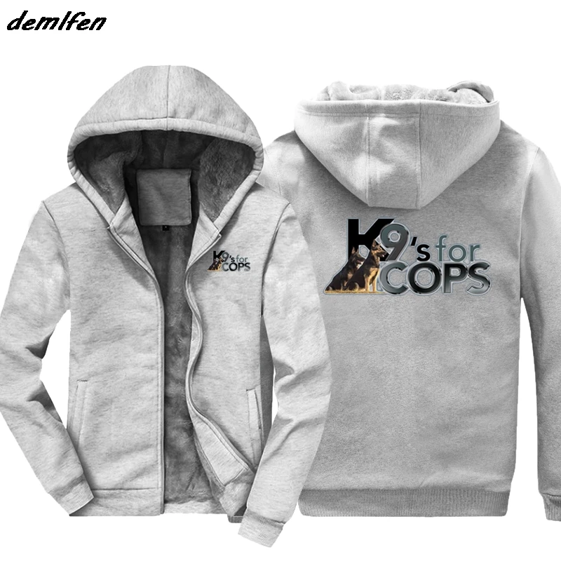 Лидер продаж модная вдохновленная полицейская K-9 Полицейская собака, K9 полицейская толстовка мужская сохраняющая тепло куртка на молнии Толстовка