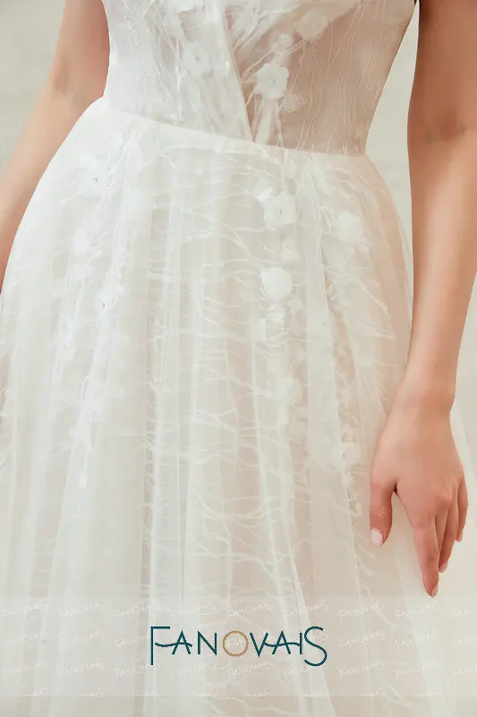 V Шеи Boho Пляж Свадебные Платья Старинные Vestido De Novia Robe Mariee 2019 Платье Элегантный