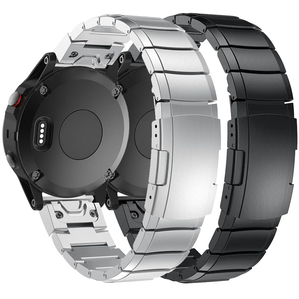 Ремешок из нержавеющей стали для смарт-часов Garmin Forerunner 935 металлический браслет с