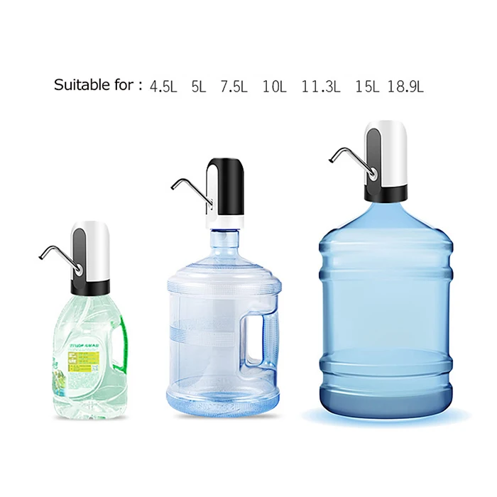Transhome Electric Water Pump For Bottle USB cable Electric Drinking Water Pumps Creative Drinking Bottle Switch With Led Light  (9)