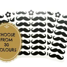 48 виниловых наклеек с усами, вечерние украшения, вечерние принадлежности, наклейки на чашку с усами, конверты, уплотнения для детского душа T180323