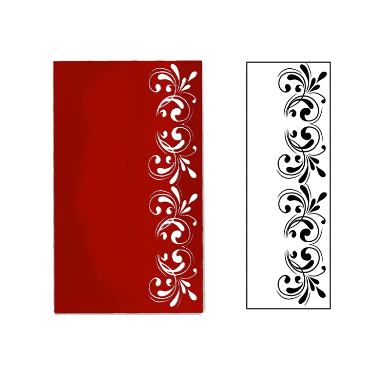 

Naifumodo 68*200mm Frame Edge Dies Paper Craft Metal Die for Scrapbooking Card Album Embossing Diecut Template
