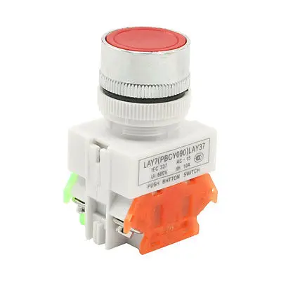 

Panel Mount NO NC Momentary Red Push Button Switch 10A AC 660V