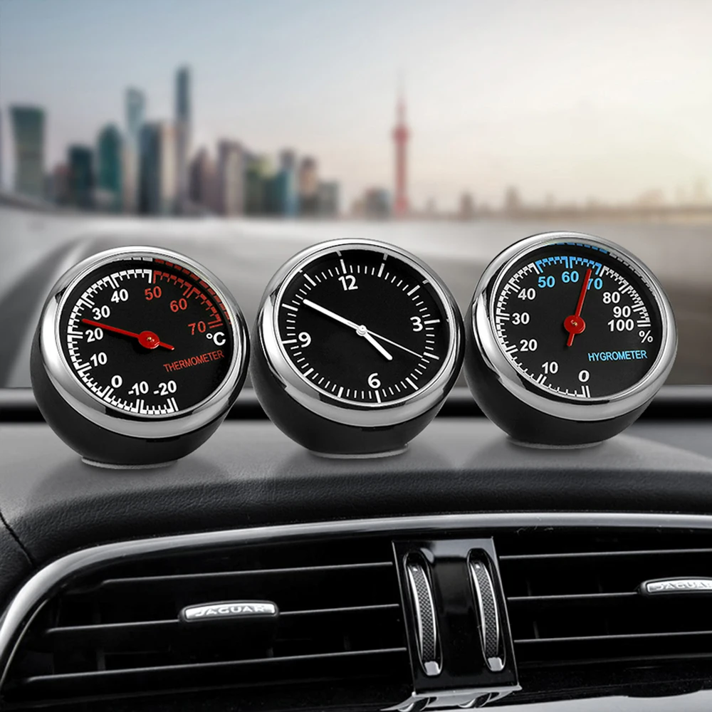 

Mini Car Automobile Digital Clock Auto Watch Automotive Thermometer Hygrometer Decoration Ornament Clock In Car Accessories