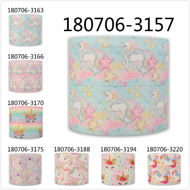

10yards - different size - Unicorn ribbon-Pink unicorn - Cutie/Glitter Unicorn printed grosgrain ribbon/satin ribbon