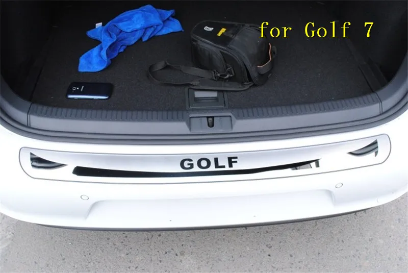 Высокое качество нержавеющая сталь Задний бампер протектор Подоконник подходит для- Volkswagen Golf 7 стайлинга автомобилей