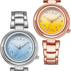 2018 Топ Роскошные Полный нержавеющая сталь мода алмаз часы Малый размеры Мини повседневные часы повседневное женские наручные часы