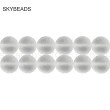 Матовая Натуральный прозрачный кристалл камень круглый 4 6 8 10 12 мм матовый натуральный белый кристаллы кварцевые бусины для изготовления ювелирных изделий поставк