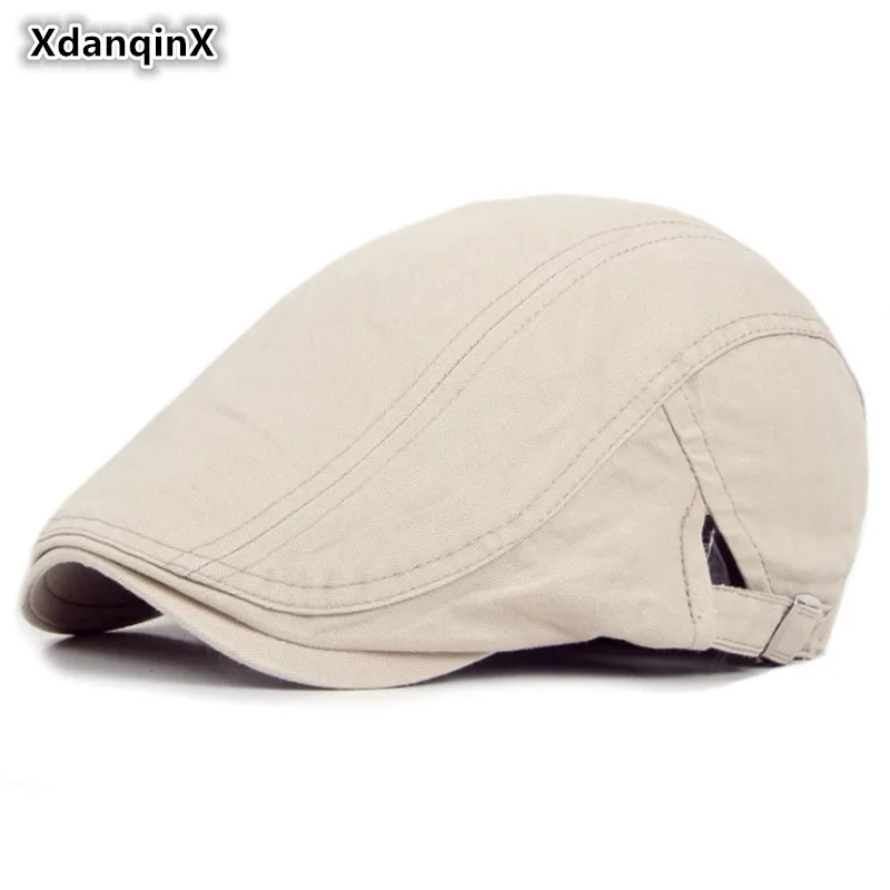

Western Style Adult Men's Bone Hats Casual Retro Berets Summer Adjustable Head Size Solid Snapback Trucker Caps Dad's Tongue Cap