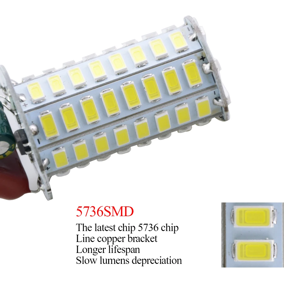 E27 / E14 5736 SMD ярче чем 5730 5733 Светодиодная лампа кукуруза 3 Вт 5 7 9 12 15 лампочка 220 в 230 240