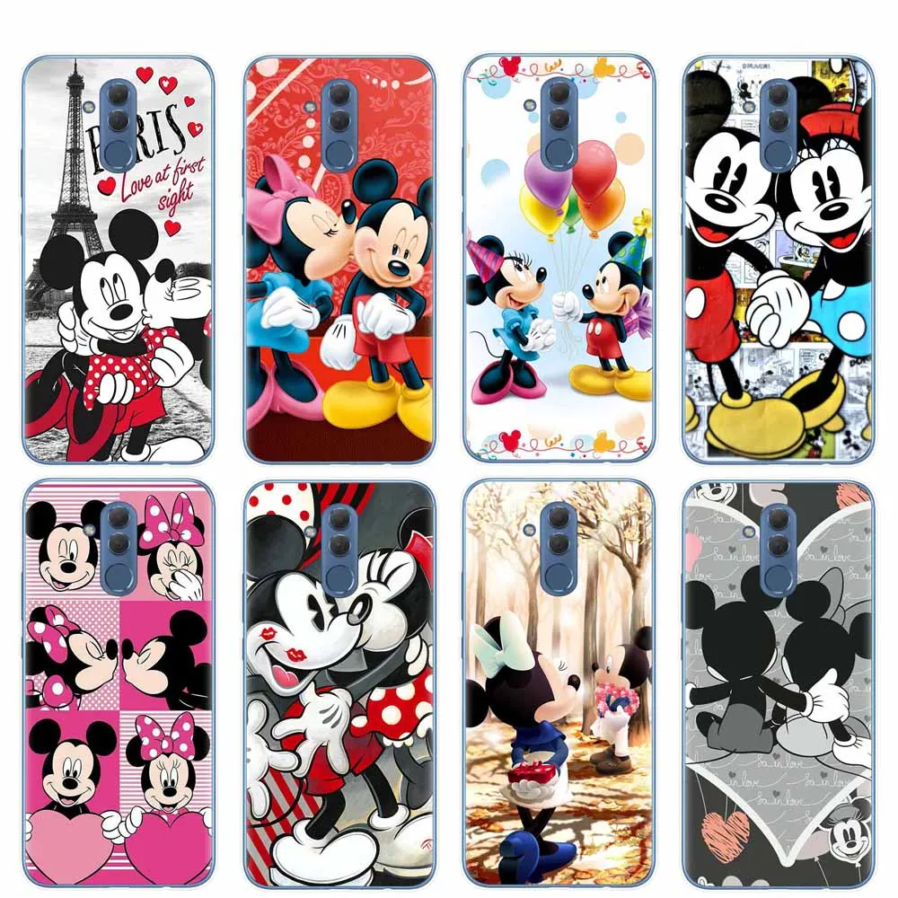 

Phone Case For Coque Huawei Mate 10 20 Pro Lite Cute Disneys Mickey Minnie Back Cover For Huawei P20 P30 Lite Pro Soft TPU Cases
