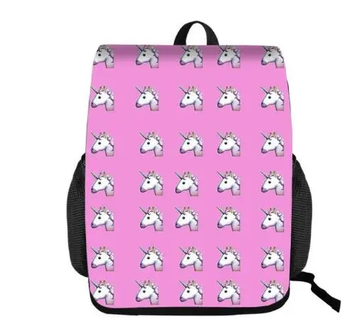 as picture Мультфильм Единорог печатных школьный рюкзак для подростка Drawstring Deisgn женский путешествия холщовый рюкзак леди - Цвет: as picture