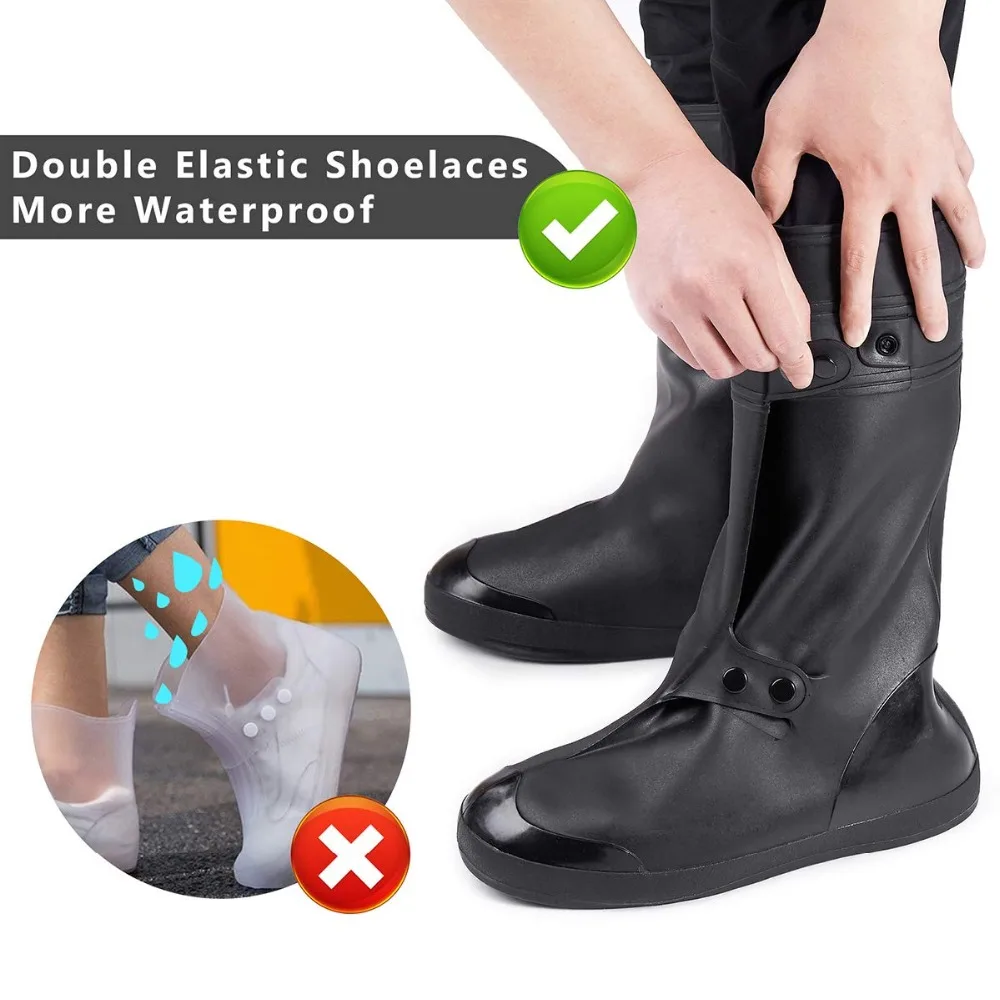 Slip-Resistant Overshoes with Excellent Elasticity and Foldable 3