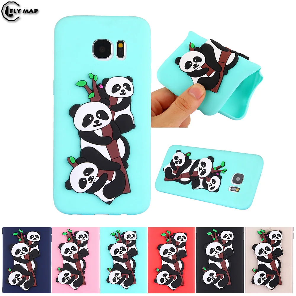Panda Case for Samsung Galaxy S7 Edge S7edge G935 G935F G935FD TPU Soft Silicone protective phone Cover Shell SM-G935F SM-G935FD
