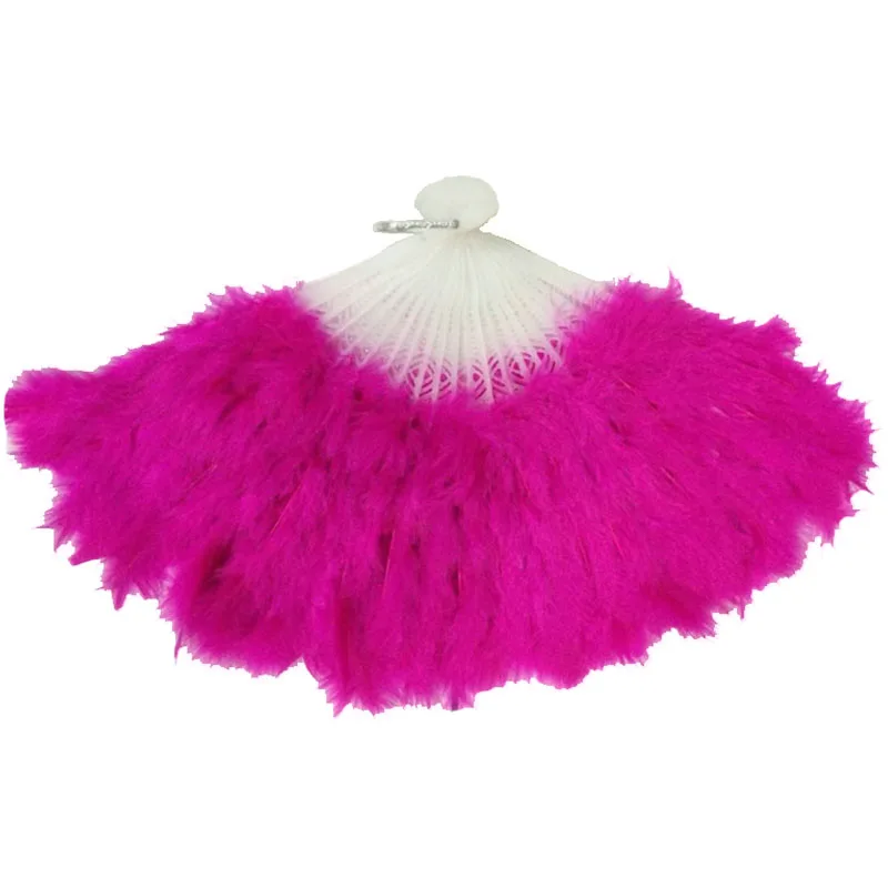  1 unids de plumas blancas ventilador de mano Flapper accesorios  de disfraz de plumas rugientes plegables de mano para fiesta de baile  ventilador de plumas de ganso - Rosa : Hogar