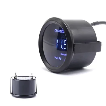 

CNSPEED 52mm 12v Universal Digital Volt Gauge Meter Racing Black Blue LED light Auto volt meter Gauge volt gauge meter