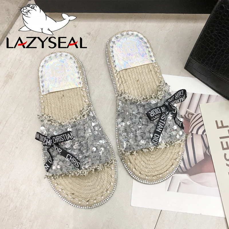 LazySeal/2019 г. женская обувь пляжные вьетнамки на плоской подошве тапочки с