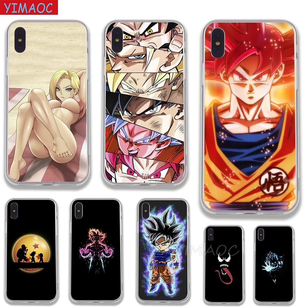 Мягкий чехол YIMAOC DBZ Dragon ball для мобильного аниме TPU силиконовый iPhone 8 7 6 6S Plus 5 5S SE X XR XS