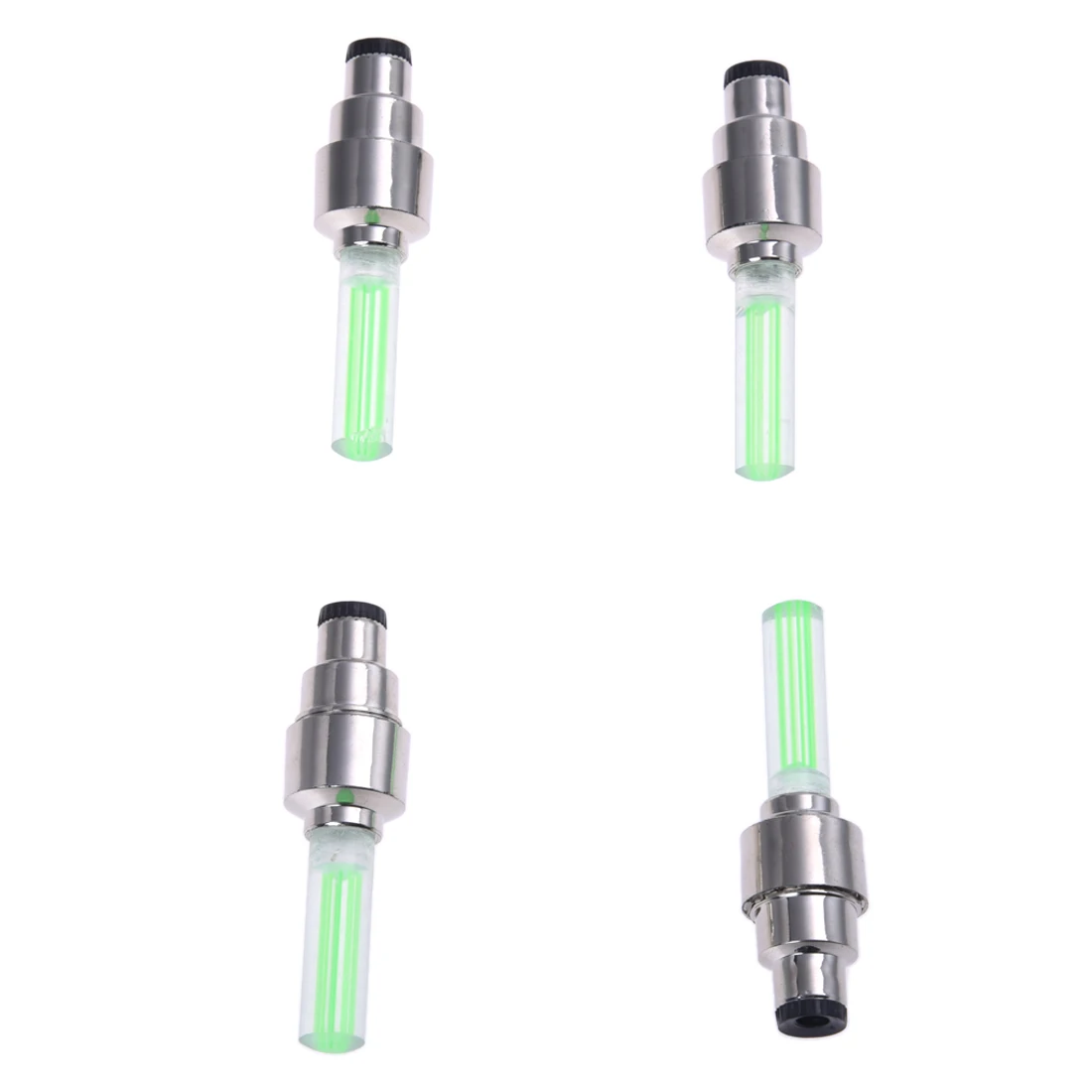 

4 x plugs Tire Wheel Car Moto Bike Bicycle neon light Tunning Green