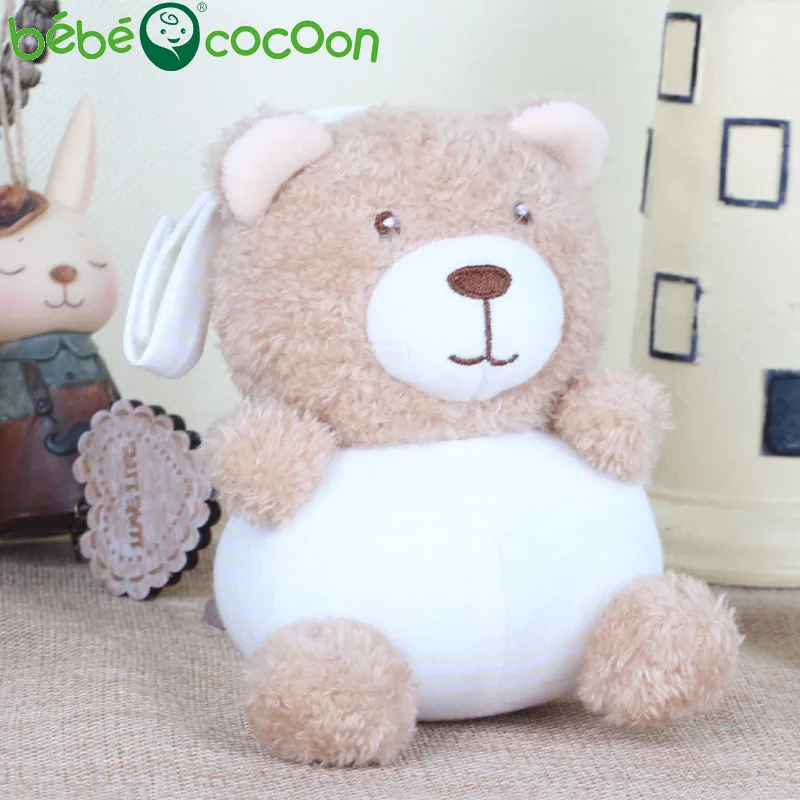 bebecocoon Baby Rattle hand Bell Stuffed Toy Bear Animals Soft Plush