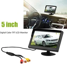 Автомобиль Монитор 5 Дюймов TFT ЖК-Экран Автоматическая Система Парковки дисплей Заднего вида Монитор Поддержка VCD DVD GPS Камера с 2 Видео входы