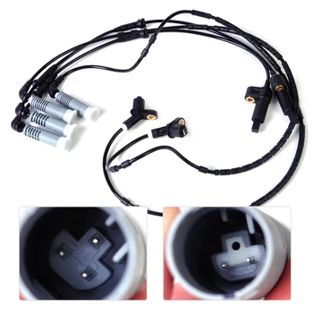 

CITALL 4pcs Front Rear ABS Wheel Speed Sensor 34521164651 34521164652 Fit for BMW E46 320i 323Ci 323i 323i 325Ci 325i 328i 330Ci