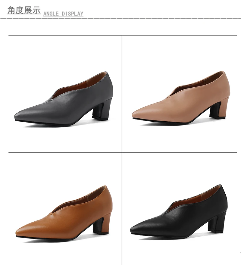 Г. Популярные женские туфли-лодочки из PU искусственной кожи, черный, телесный, серый, коричневый цвета, обувь на высоком каблуке Офисная Женская обувь, обувь для работы на каблуке, туфли-лодочки, 33-46