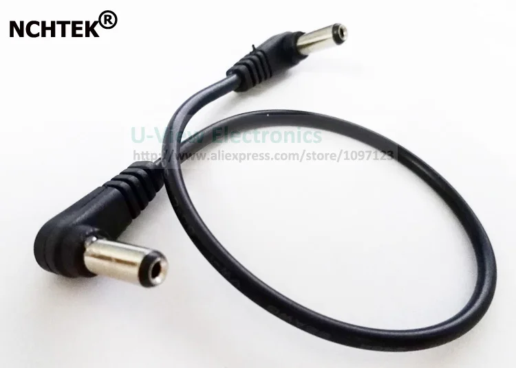 

NCHTEK Dual 90 Degree Angled DC 5.5*2.1MM Male to Male Power Plug Connector CCTV Cable/Free Shipping/5PCS