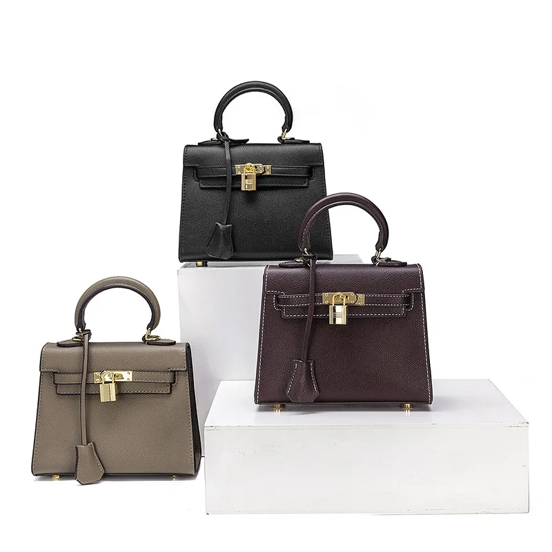 

2019 New PU European and American Fashion Lock Buckle Handbag Practical Women's Single Shoulder Diagonal Package