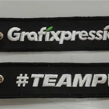 Grafixpressions teampw логотип Вышивка Ткань брелок