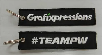 

Grafixpressions Teampw Custom Logo Embroidery Fabric Keychain