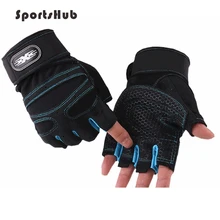 SPORTSHUB, профессиональные перчатки с полупальцами для тренажерного зала, фитнеса, бодибилдинга, тренировки запястья, перчатки для гантелей, тяжелой атлетики EF0034