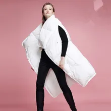 S-7XL размера плюс, зимний жилет из 90% утиного пуха, модное Брендовое пальто с высоким воротником и большими карманами, теплое пуховое пальто wj1501