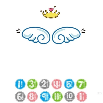

1 Set Newborn Milestone Sticker Blanket Baby Girls Boys Photo Commemorative Photography Blankets Stickers Set